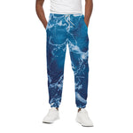 Blue Ocean Print Cotton Pants