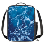 Blue Ocean Print Crossbody Lunch Bag