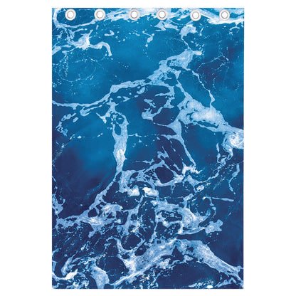 Blue Ocean Print Curtain