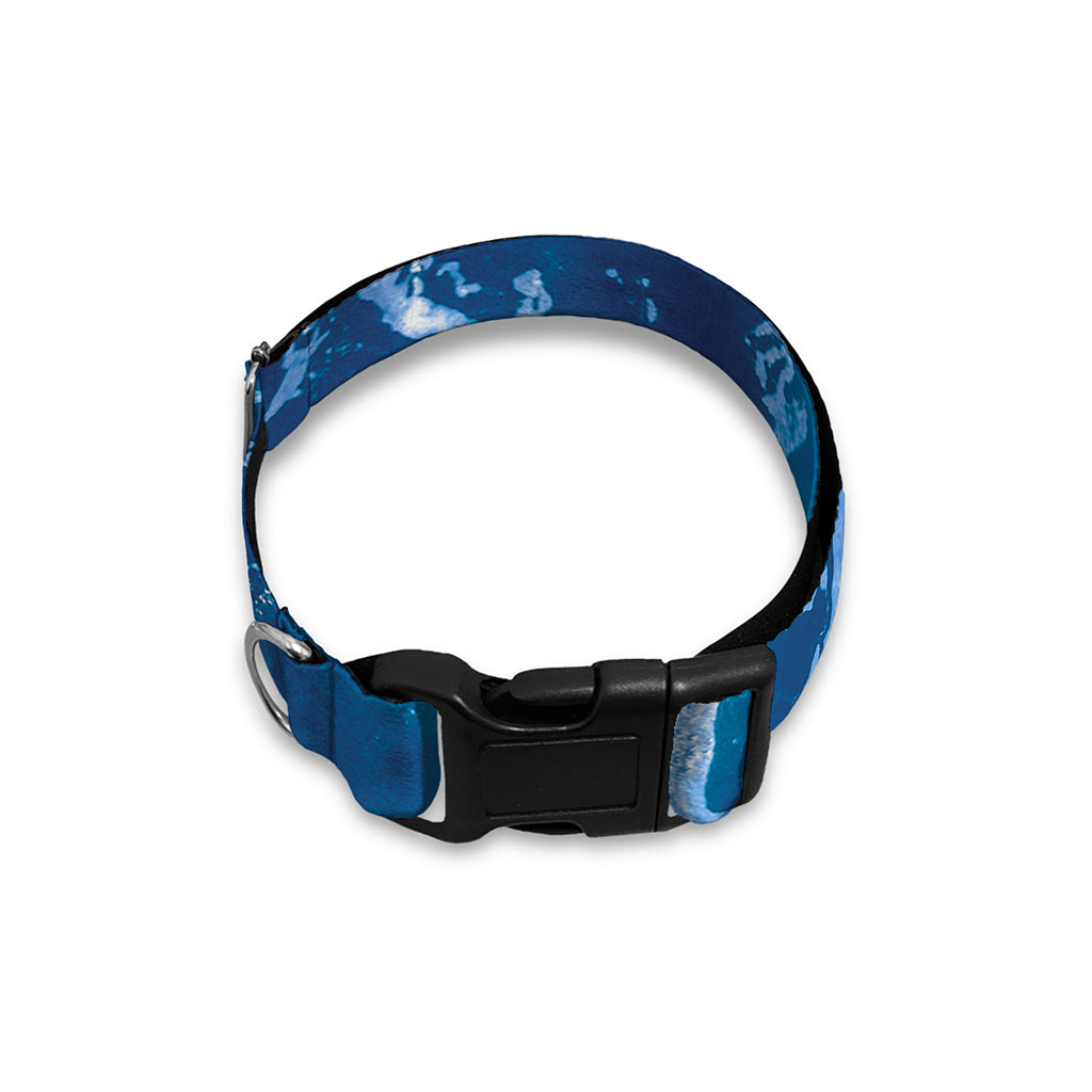Blue Ocean Print Dog Collar