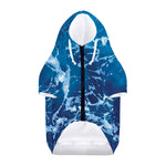 Blue Ocean Print Dog Zip Up Hoodie