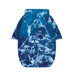 Blue Ocean Print Dog Zip Up Hoodie