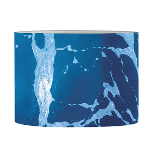 Blue Ocean Print Drum Lamp Shade