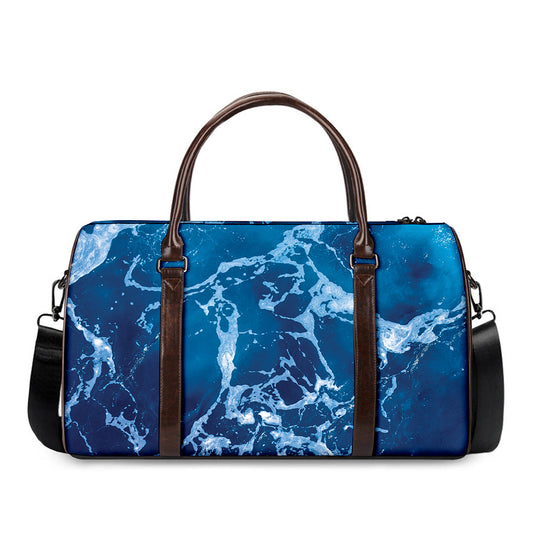 Blue Ocean Print Duffle Bag