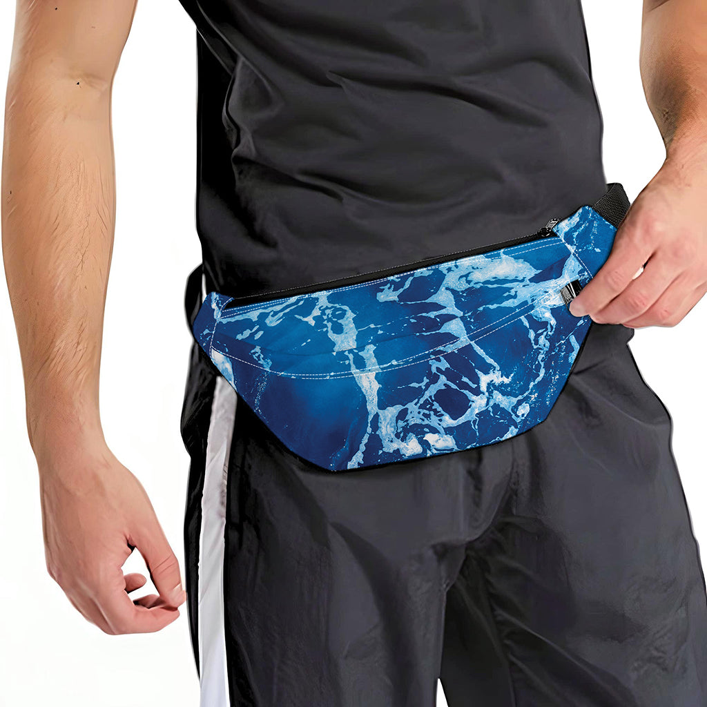 Blue Ocean Print Fanny Pack