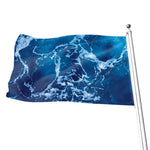 Blue Ocean Print Flag