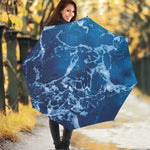 Blue Ocean Print Foldable Umbrella