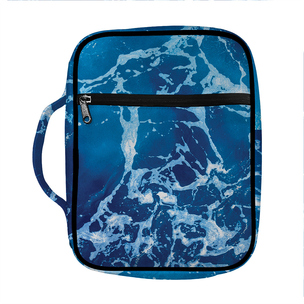 Blue Ocean Print Front Pocket Bible Bag