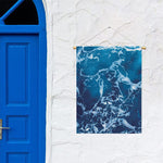 Blue Ocean Print Garden Flag
