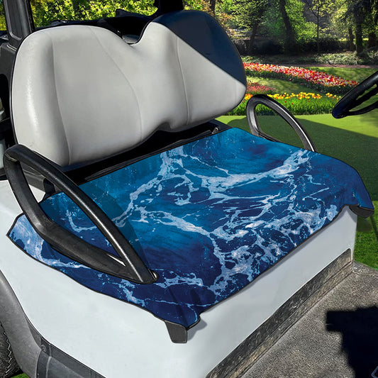 Blue Ocean Print Golf Cart Seat Cover