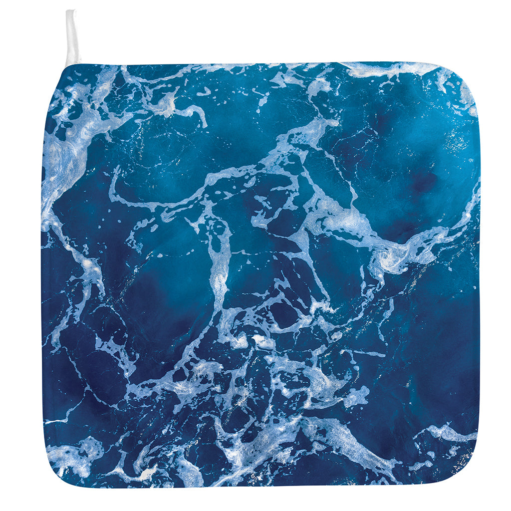 Blue Ocean Print Hand Towel