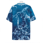 Blue Ocean Print Hawaiian Shirt