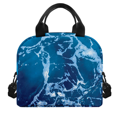 Blue Ocean Print Insulated Lunch Bag