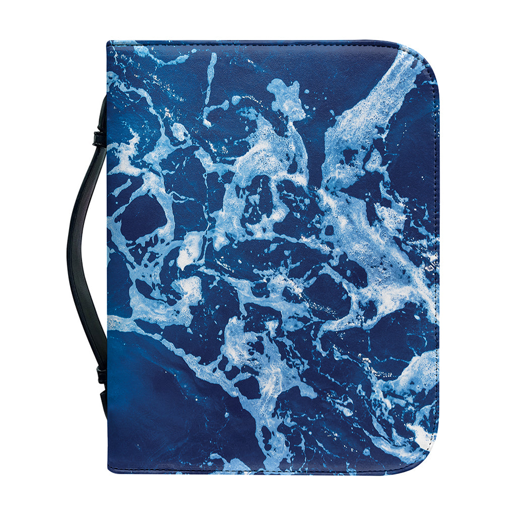 Blue Ocean Print Leather Bible Cover