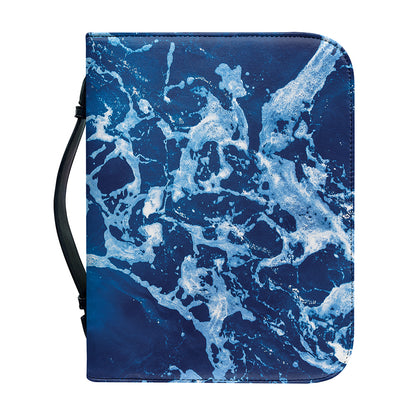 Blue Ocean Print Leather Bible Cover