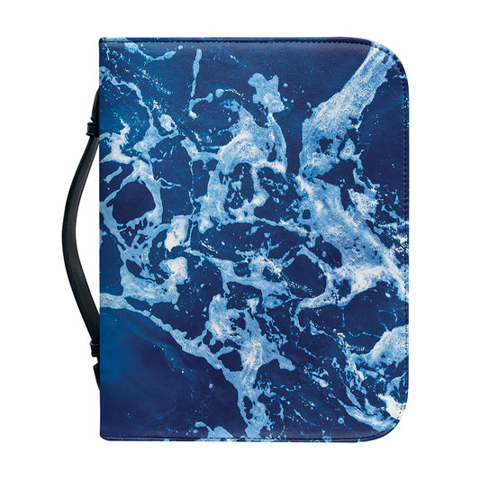 Blue Ocean Print Leather Bible Cover
