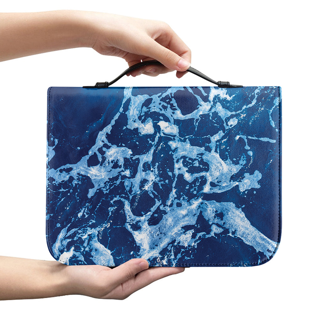 Blue Ocean Print Leather Bible Cover