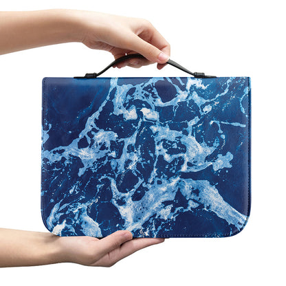 Blue Ocean Print Leather Bible Cover