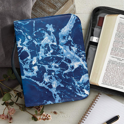 Blue Ocean Print Leather Bible Cover