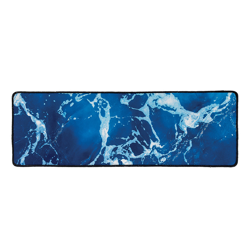 Blue Ocean Print Long Kitchen Mat