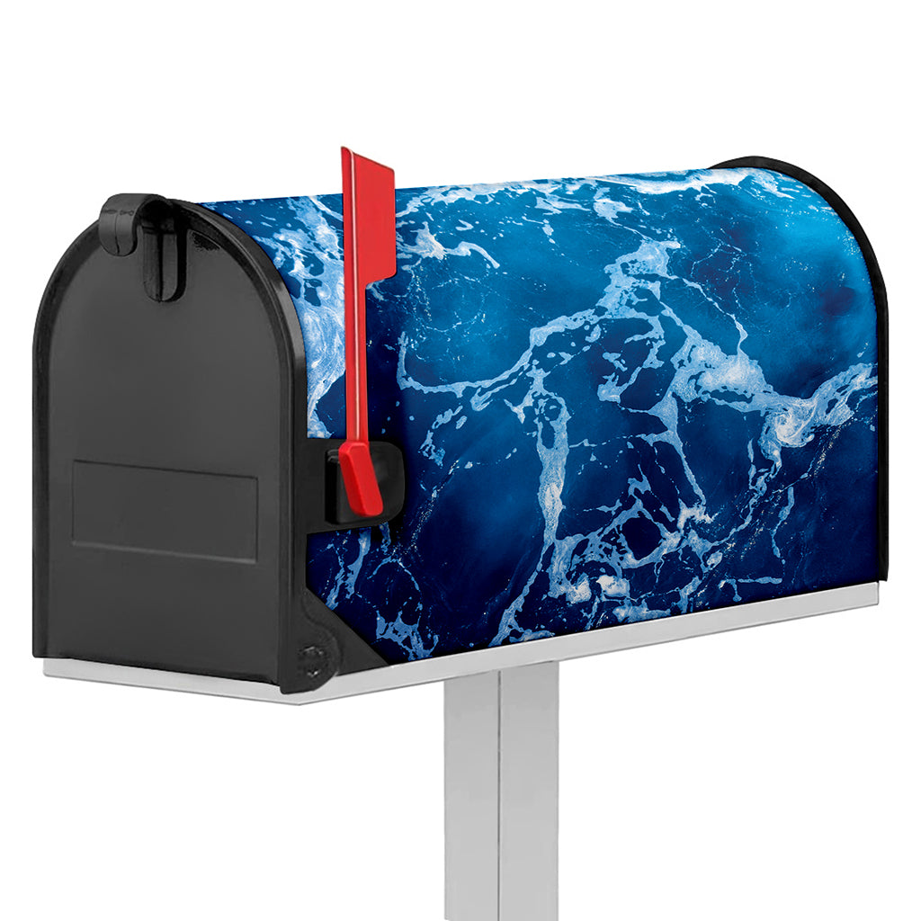 Blue Ocean Print Mailbox Cover