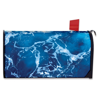 Blue Ocean Print Mailbox Cover