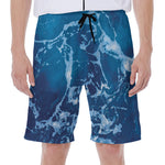 Blue Ocean Print Men's Beach Shorts