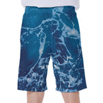 Blue Ocean Print Men's Beach Shorts