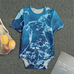 Blue Ocean Print Men's Bodysuit