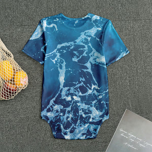 Blue Ocean Print Men's Bodysuit