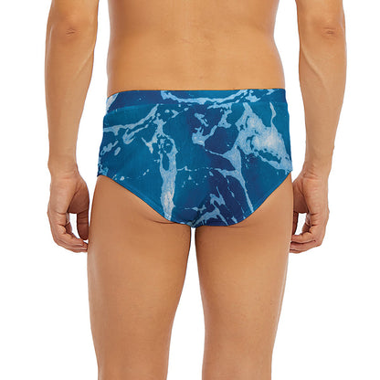 Blue Ocean Print Men's Briefs