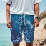 Blue Ocean Print Men's Cargo Shorts