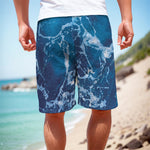 Blue Ocean Print Men's Cargo Shorts