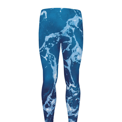 Blue Ocean Print Men's leggings