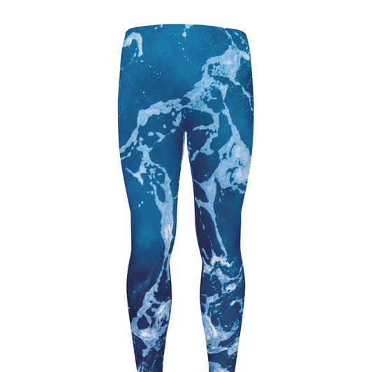 Blue Ocean Print Men's leggings