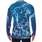 Blue Ocean Print Men's Long Sleeve T-Shirt