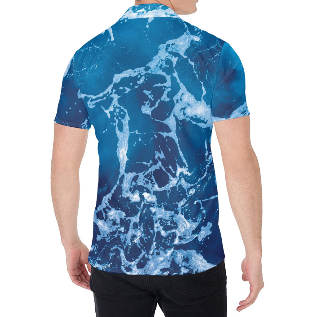 Blue Ocean Print Men's Shirt
