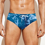 Blue Ocean Print Men's Swim Briefs