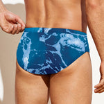 Blue Ocean Print Men's Swim Briefs