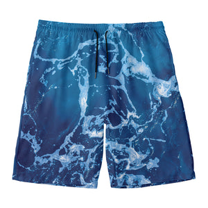 Blue Ocean Print Men's Swim Trunks