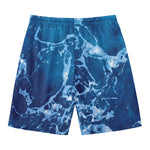 Blue Ocean Print Men's Swim Trunks