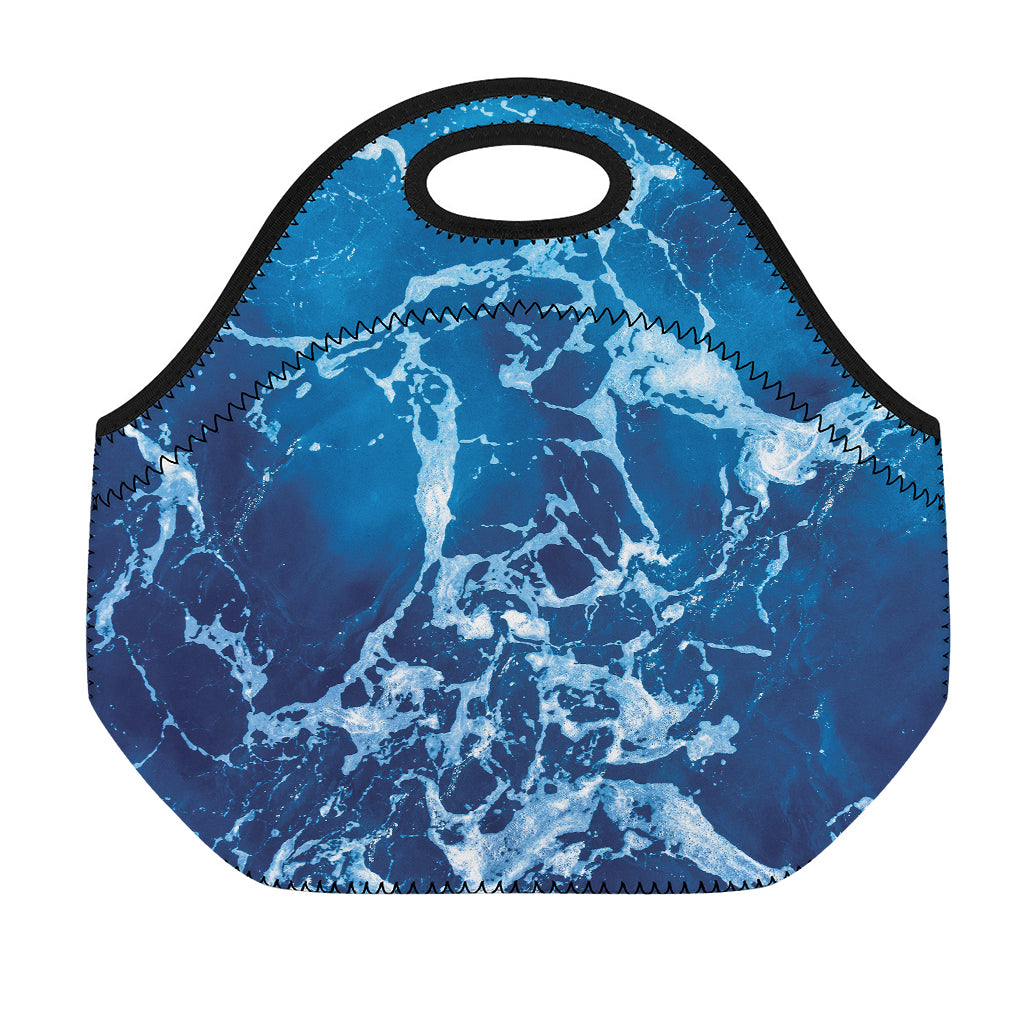 Blue Ocean Print Neoprene Lunch Bag