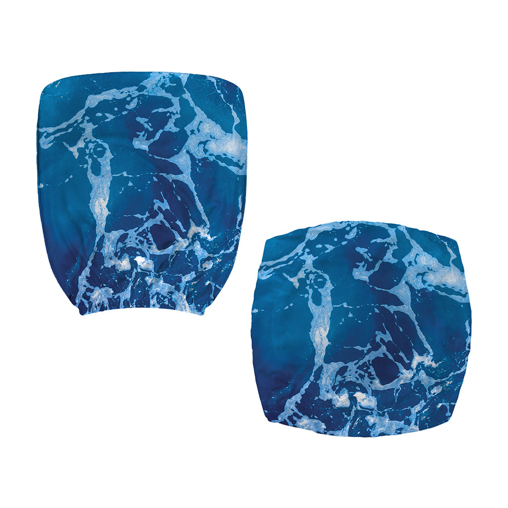 Blue Ocean Print Office Chair Cover