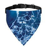 Blue Ocean Print Over The Collar Dog Bandana