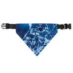 Blue Ocean Print Over The Collar Dog Bandana