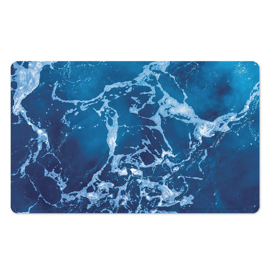 Blue Ocean Print Polyester Doormat