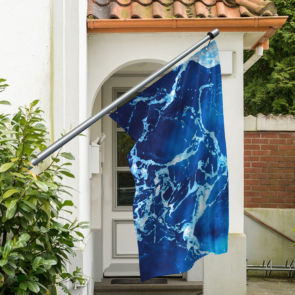 Blue Ocean Print Polyester Flag