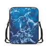 Blue Ocean Print Rectangular Crossbody Bag