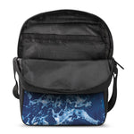 Blue Ocean Print Rectangular Crossbody Bag