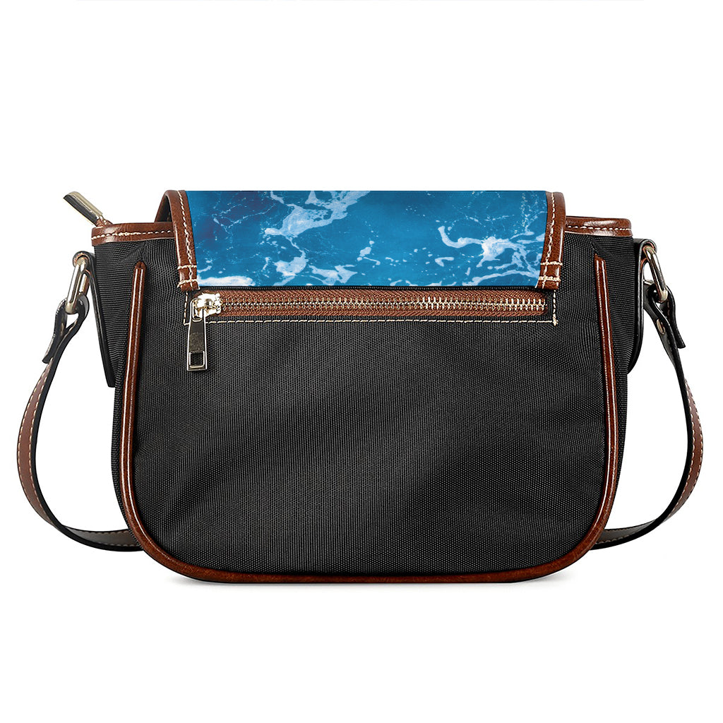 Blue Ocean Print Saddle Bag